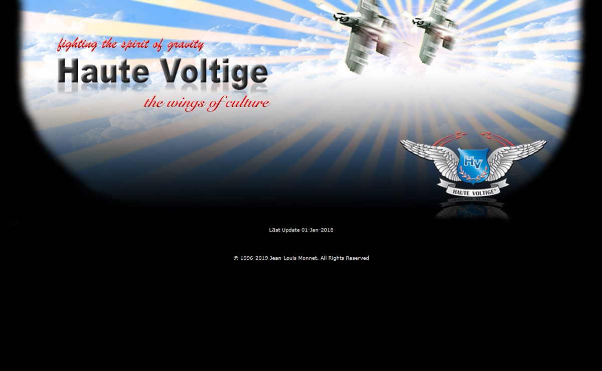 Haute Voltige Welcome Page