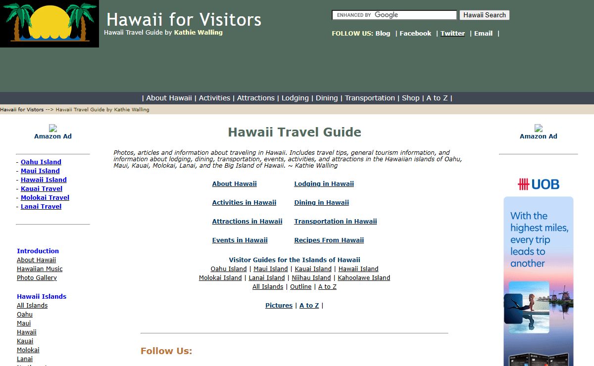 Hawaii Travel Guide by Kathie Walling | Hawaii For Visitors Dot Com |