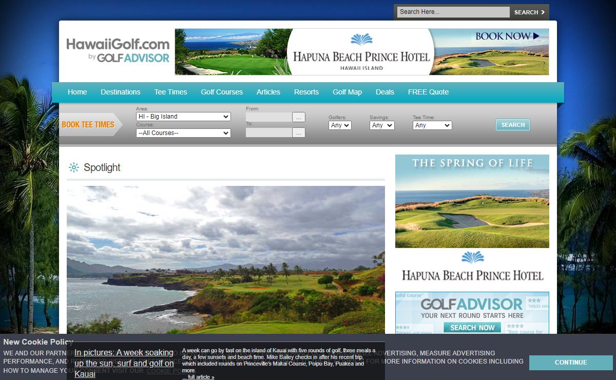 Hawaii Golf Courses | Tee Times | Special Deals