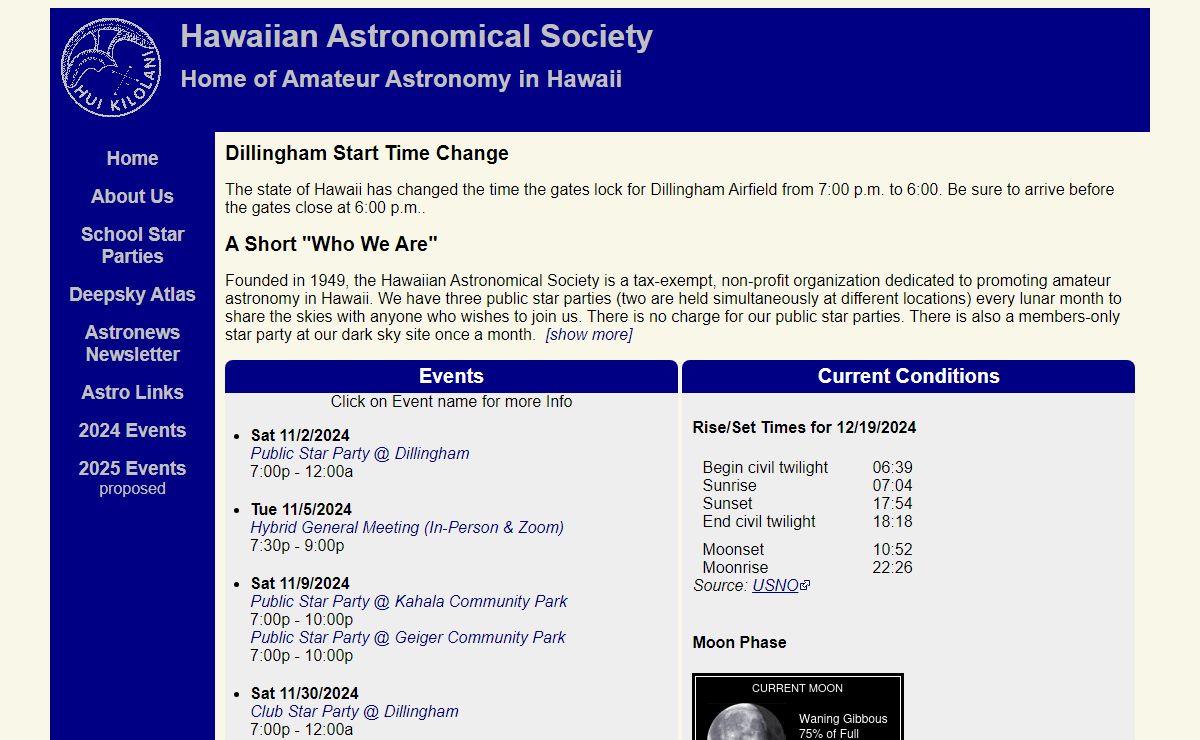 Hawaiian Astronomical Society (HAS)
