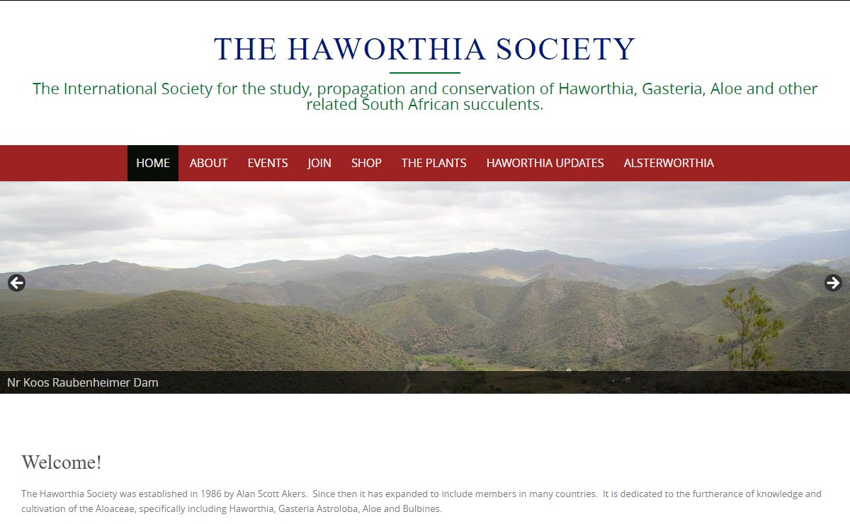 The Haworthia Society – The International Society for the study, propagation and conservation of Haworthia, Gasteria, Aloe and other related South African succulents.