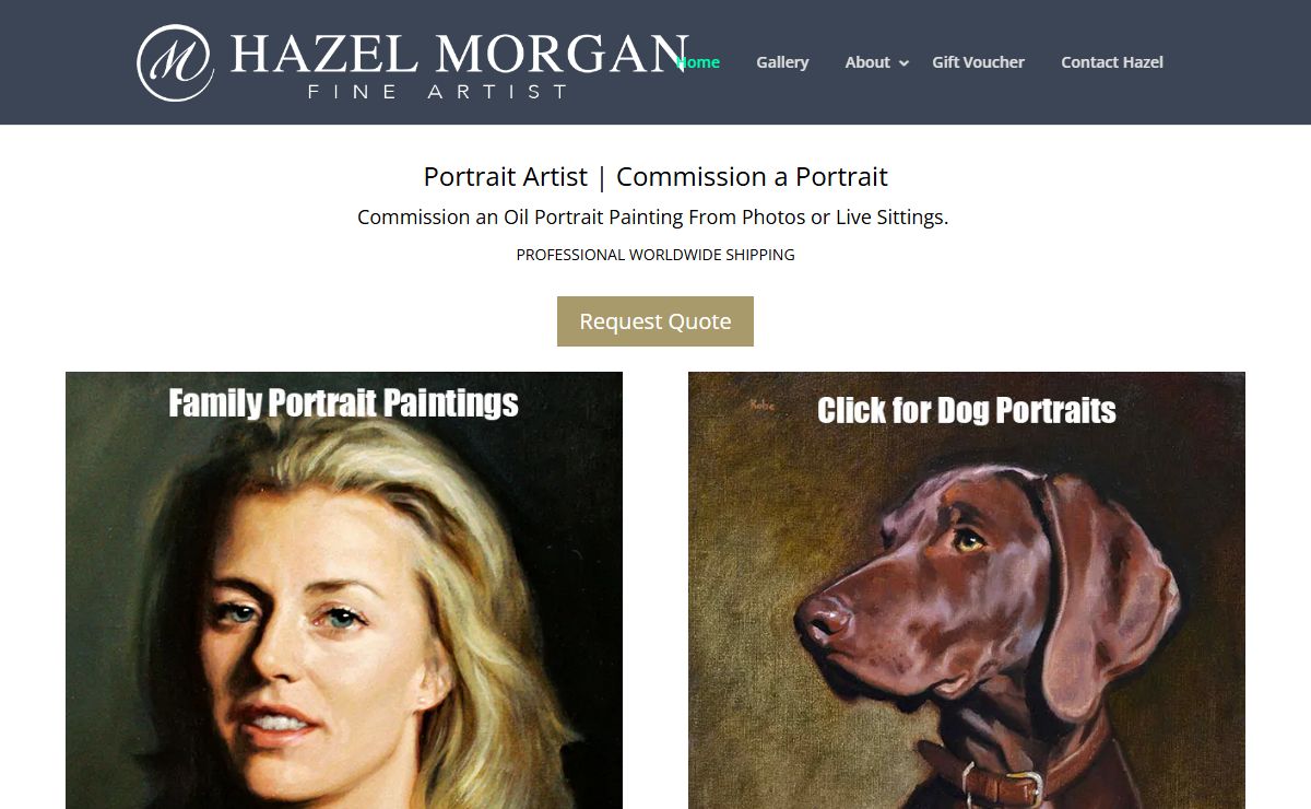Portrait Painter | Commission a Portrait | by Hazel Morgan