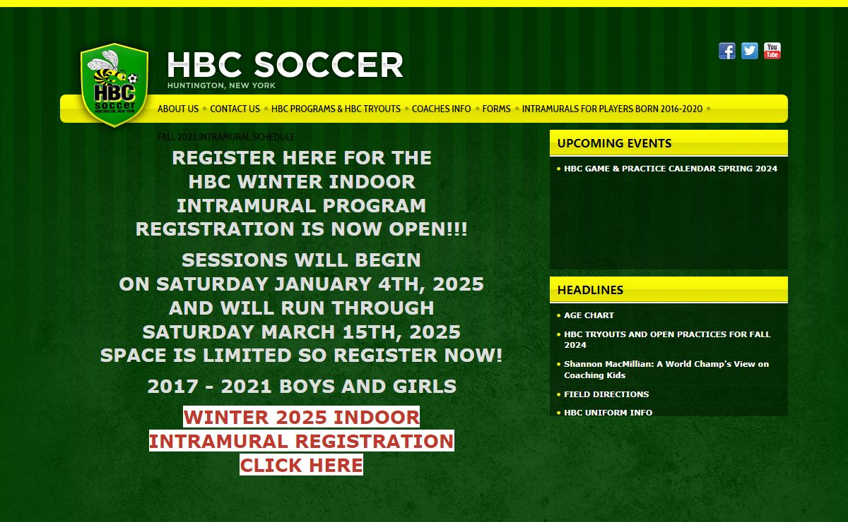 HBC Soccer | HBC REGISTRATION NOW OPEN
