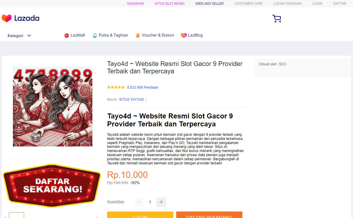 Tayo4d ~ Website Resmi Slot Gacor 9 Provider Terbaik dan Terpercaya