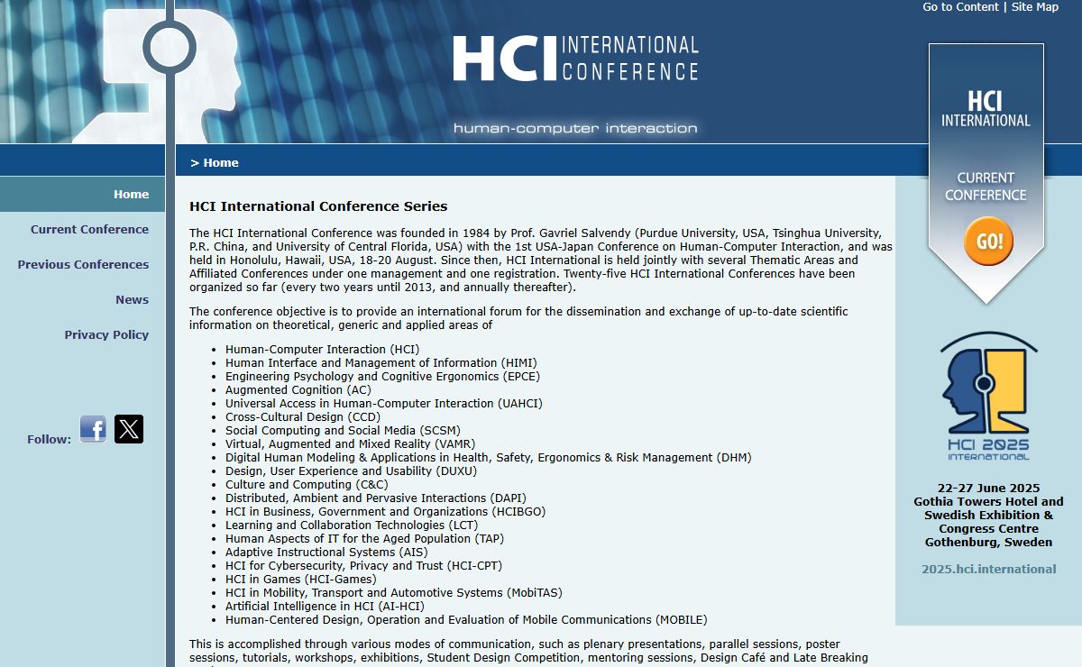 HCI International : Home