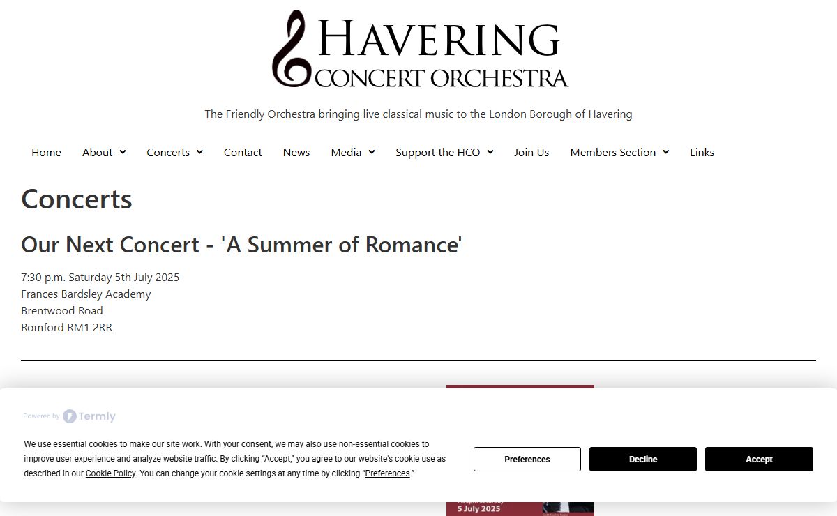 Concerts - Havering Concert Orchestra