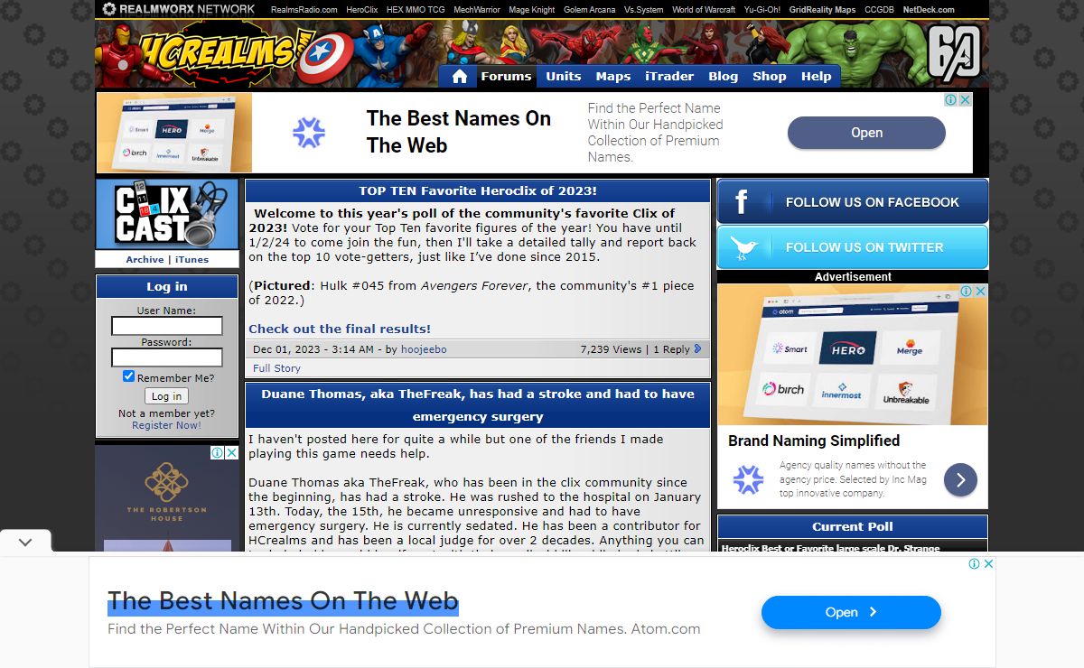 HeroClix Community - HCRealms.com
