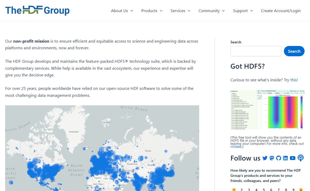 The HDF Group - The HDF Group - ensuring long-term access and usability of HDF data and supporting users of HDF technologies