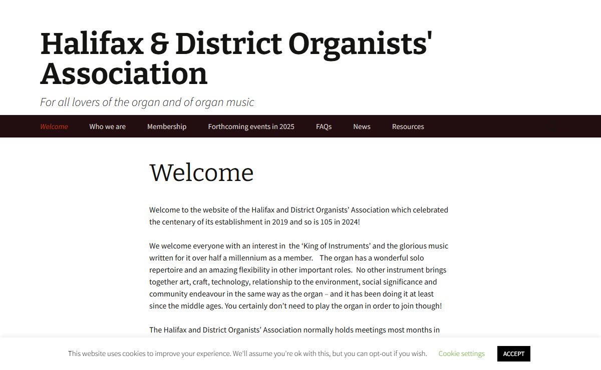 Halifax & District Organists' Association | For all lovers of the organ and of organ music