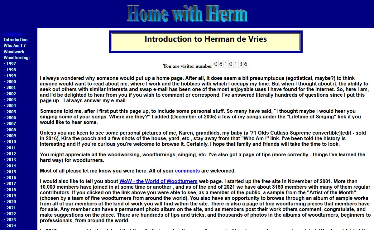 Woodturning, Woodworking and Music with Herman de Vries