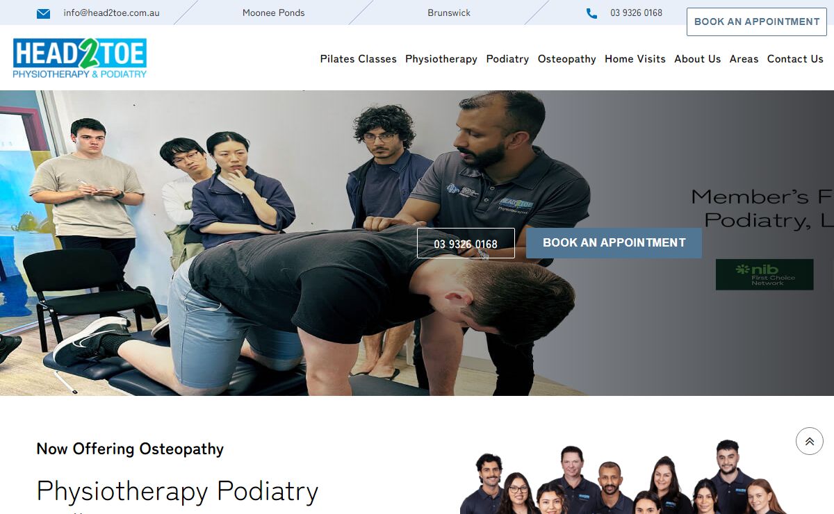 Physio And Foot Clinic Moonee Ponds | Head2Toe Physiotherapy