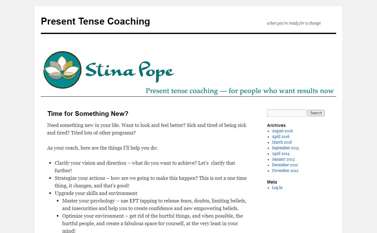 Present Tense Coaching | when you're ready for a change