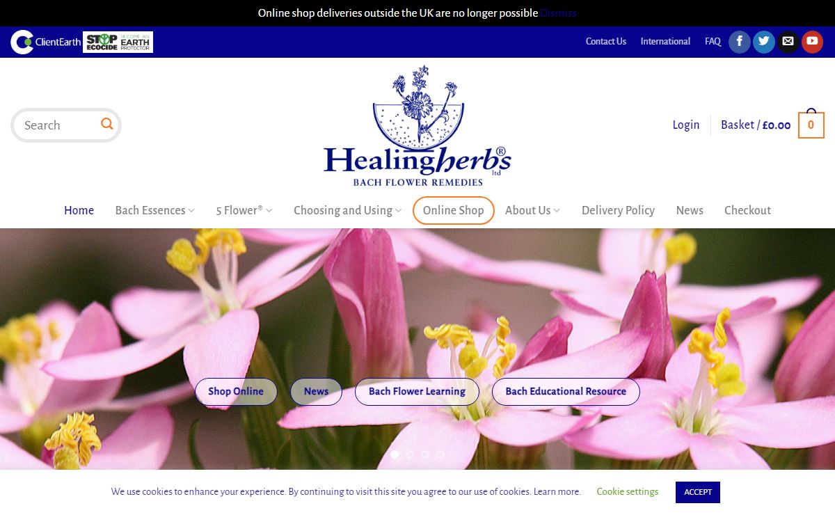 Healing Herbs Online Shop - Bach Flower Remedies - Bach Essences