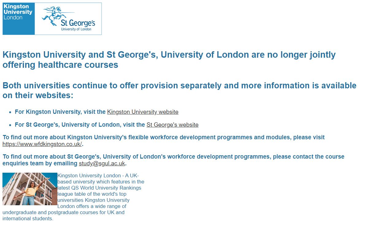 Kingston University and St George's University of London - Faculty of Health, Social Care and Education