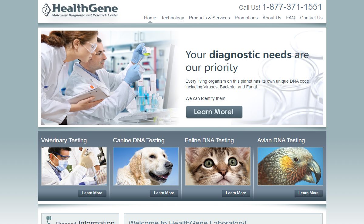 Veterinary Laboratory | Veterinary DNA Diagnostic Services – HealthGene Toronto