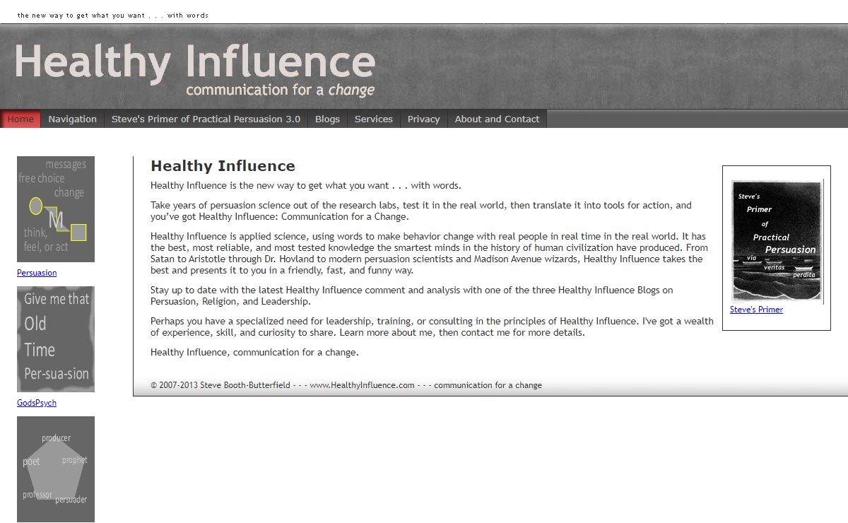 Healthy Influence - communication for a change