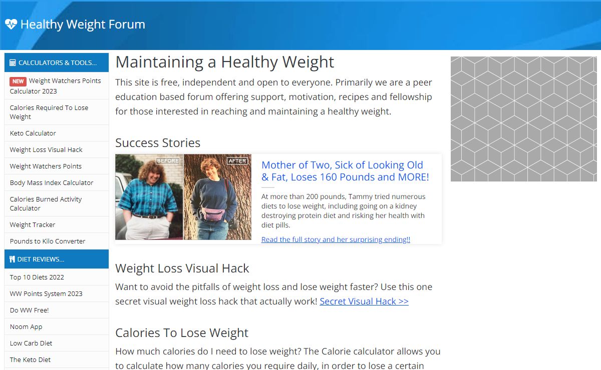 Healthy Weight Forum: Maintaining a Healthy Weight