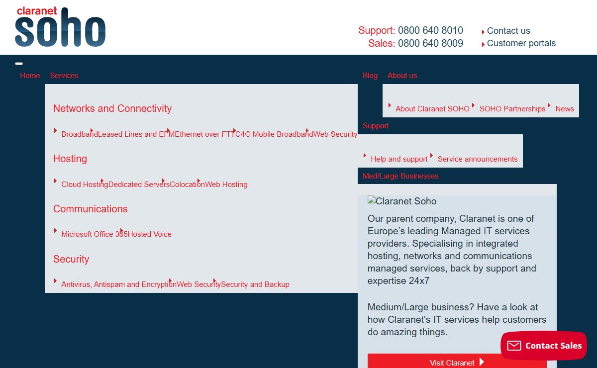 FreeUK - Customer information | Claranet Soho