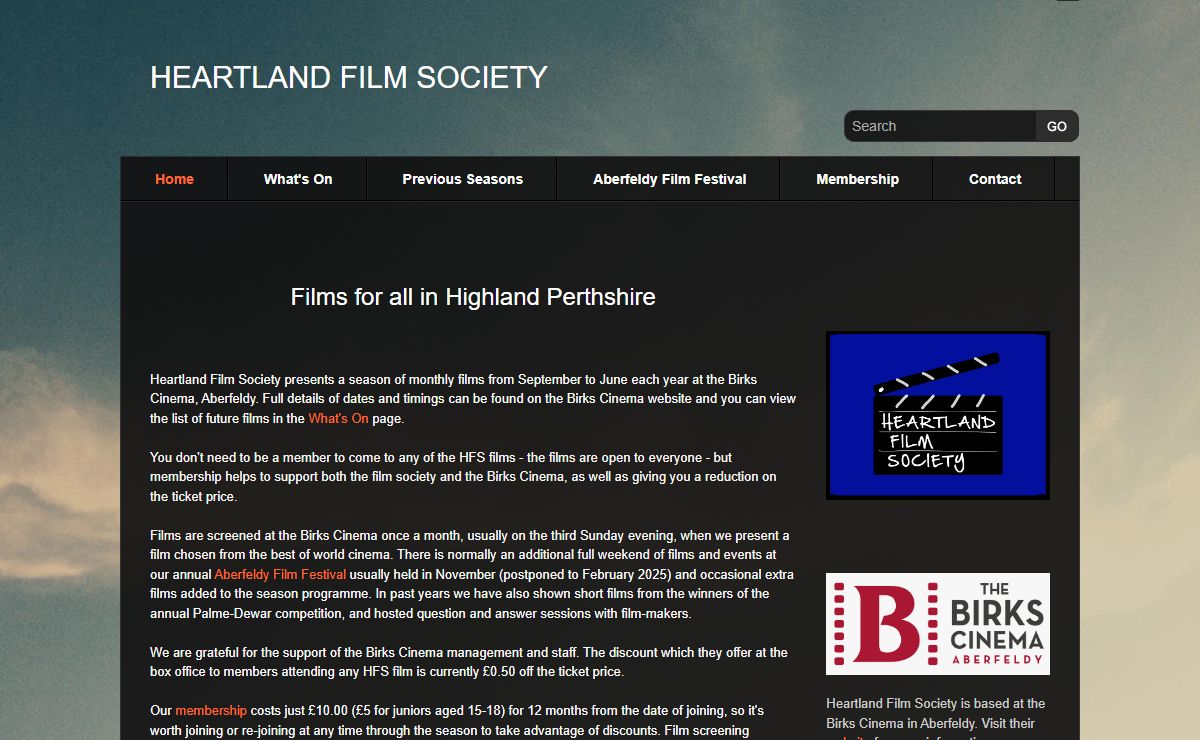 HEARTLAND FILM SOCIETY - Heartland Film Society - Films for all in Highland Perthshire