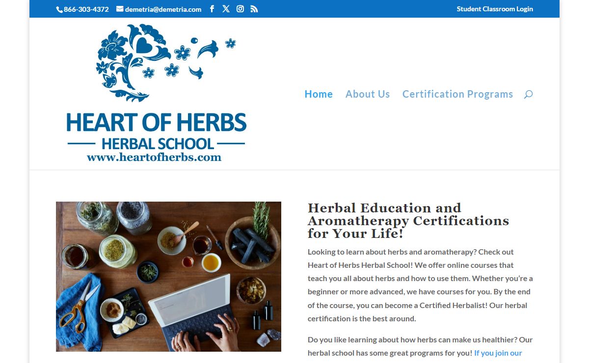 Heart of Herbs Herbal School - Heart of Herbs Herbal School % %