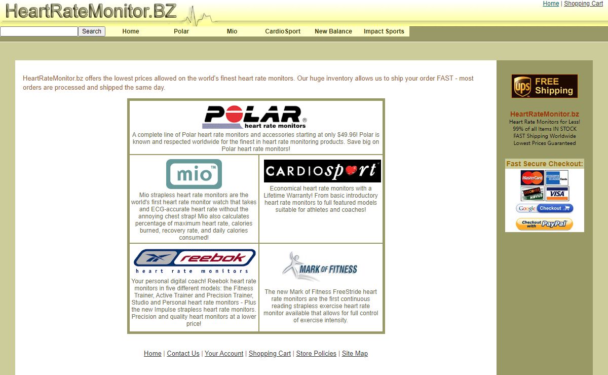HeartRateMonitor.bz - Heart Rate Monitors for Less! FREE SHIPPING!
