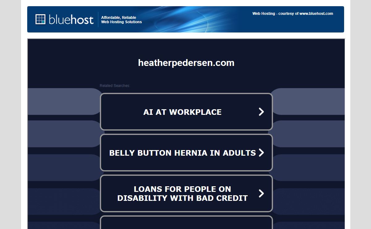 Welcome heatherpedersen.com - BlueHost.com