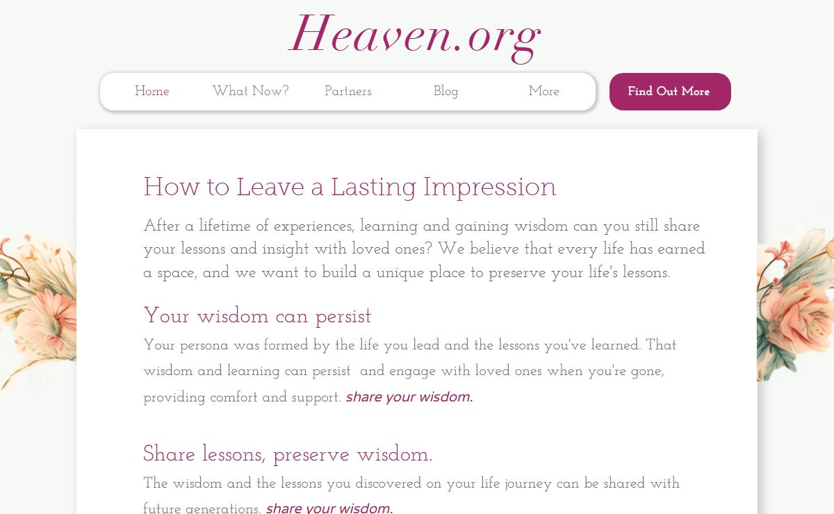 heaven.org | Online memorials