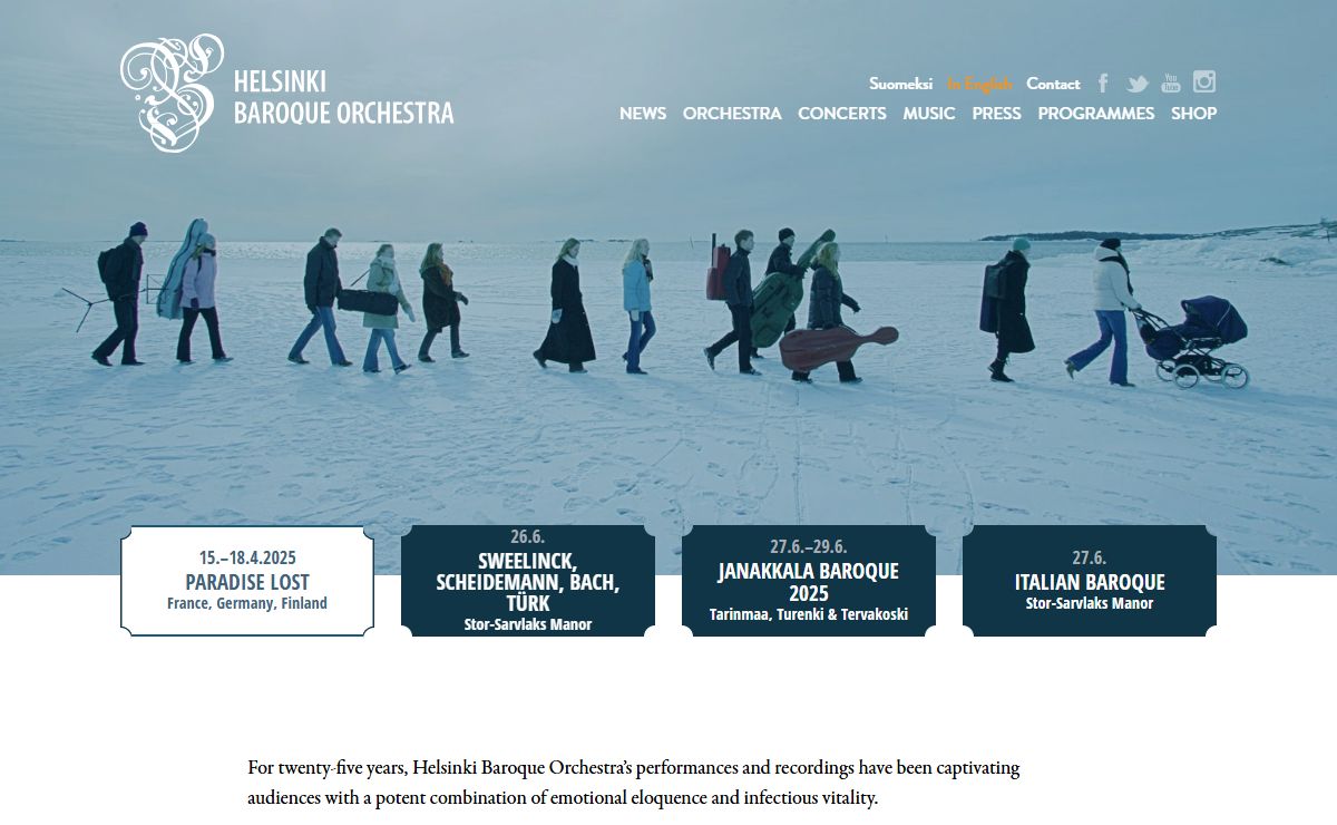 Helsingin Barokkiorkesteri – Helsinki Baroque Orchestra