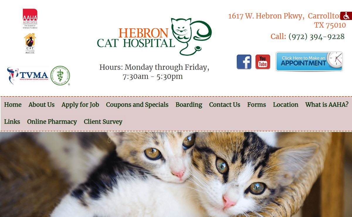 Hebron Cat Hospital in Carrollton, TX - Home
