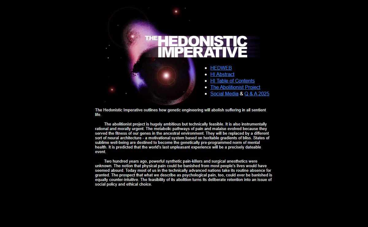 The Hedonistic Imperative