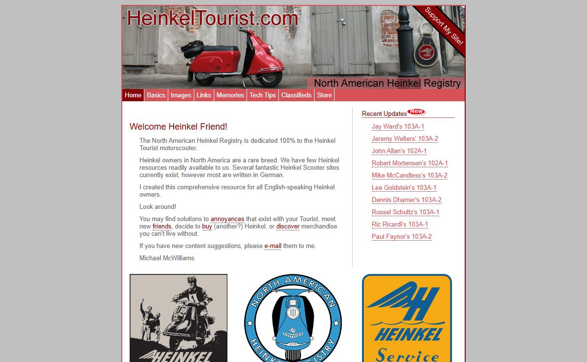 Welcome to Heinkel Tourist Dot Com!
