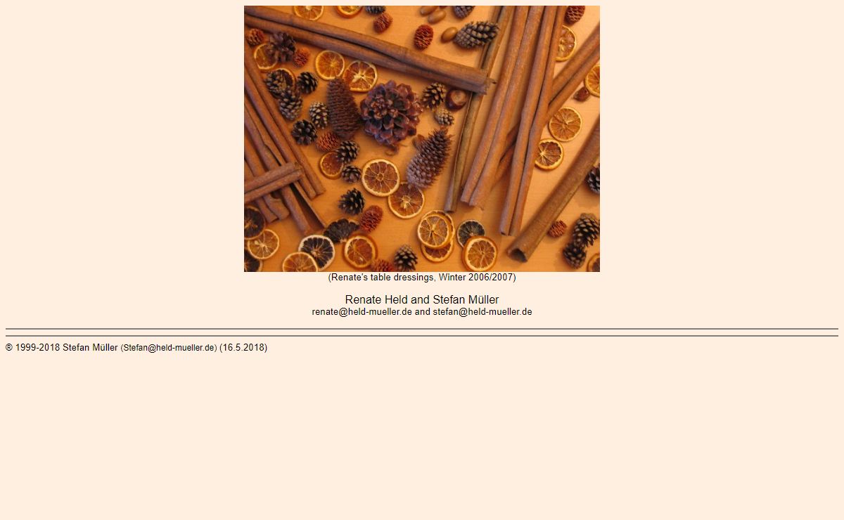 Die Homepage von Renate Held und Stefan Müller