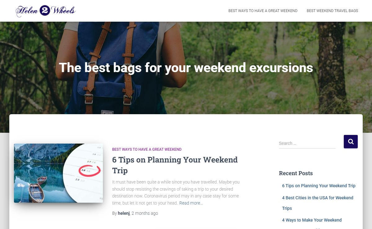 helen2wheels.com - The best bags for your weekend excursions