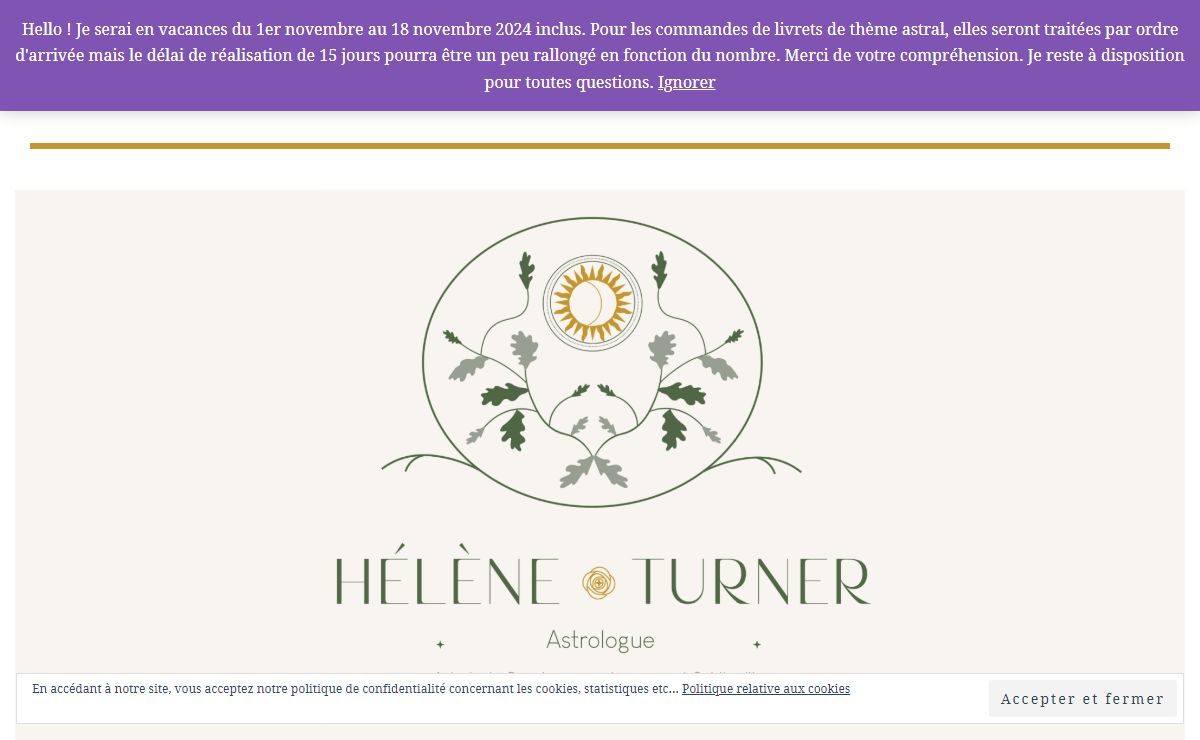 Hélène TURNER - Astrologue Accompagnante Holistique