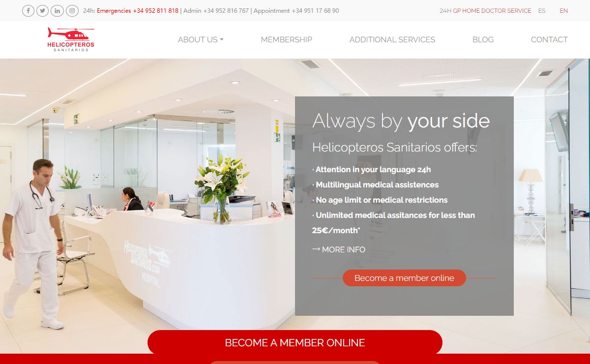 Helicopteros Sanitarios is a home doctor service in Marbella and surroundings