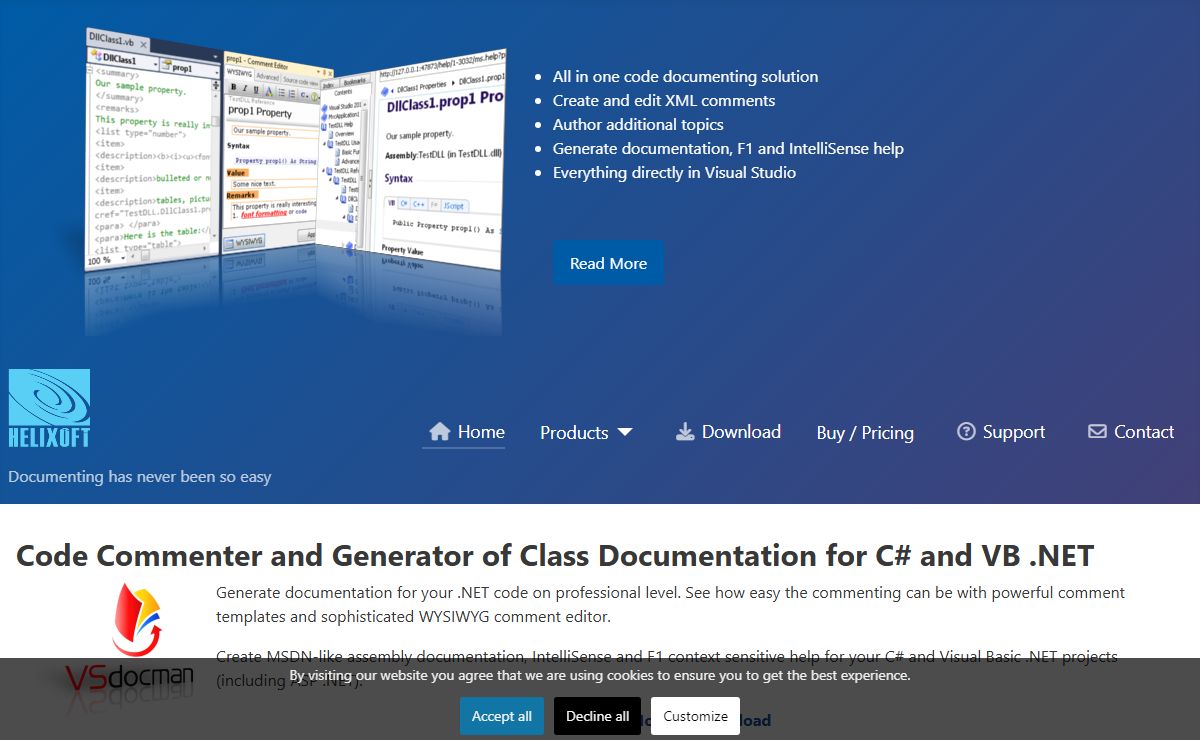 Helixoft - Tools for Documenting C# and VB Code