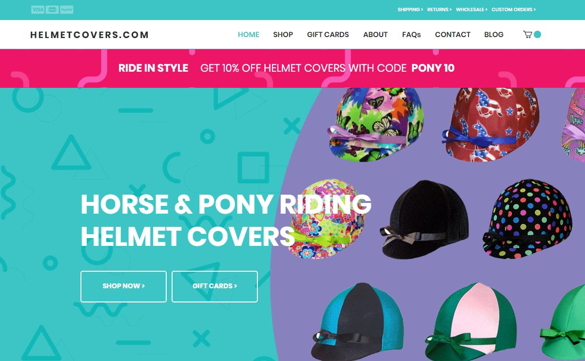 Helmet Covers - Horse & Pony Riding Hat Covers | Riding Hat Silks USA