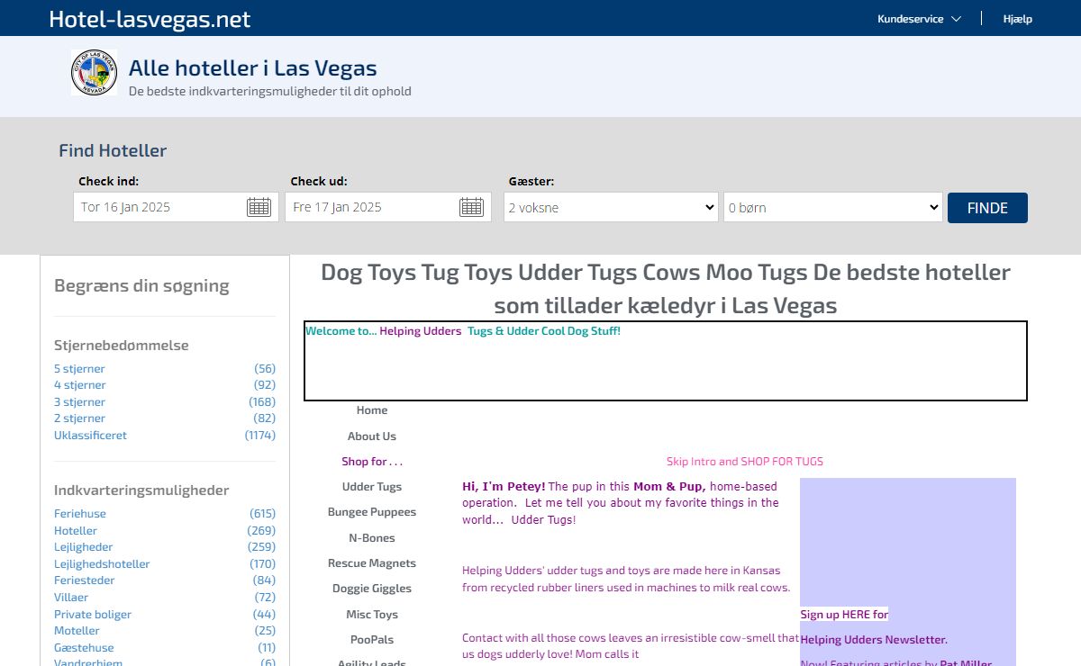 Dog Toys Tug Toys Udder Tugs Cows Moo Tugs De bedste hoteller som tillader kæledyr i Las Vegas