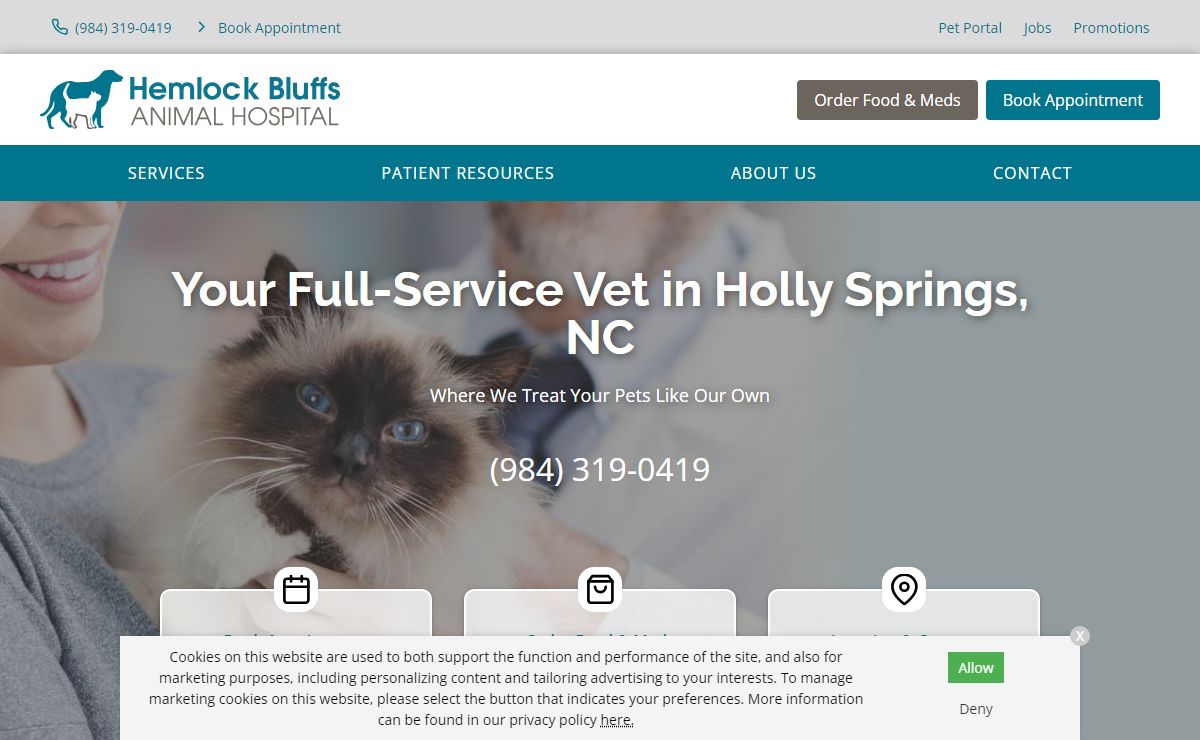 Veterinarian in Holly Springs, NC | Hemlock Bluffs Animal Hospital