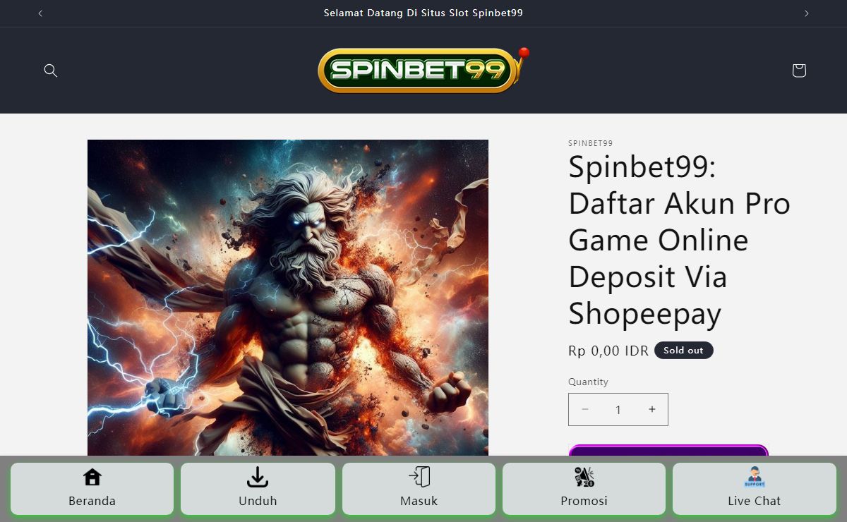 Spinbet99: Daftar Akun Pro Game Online Deposit Via Shopeepay