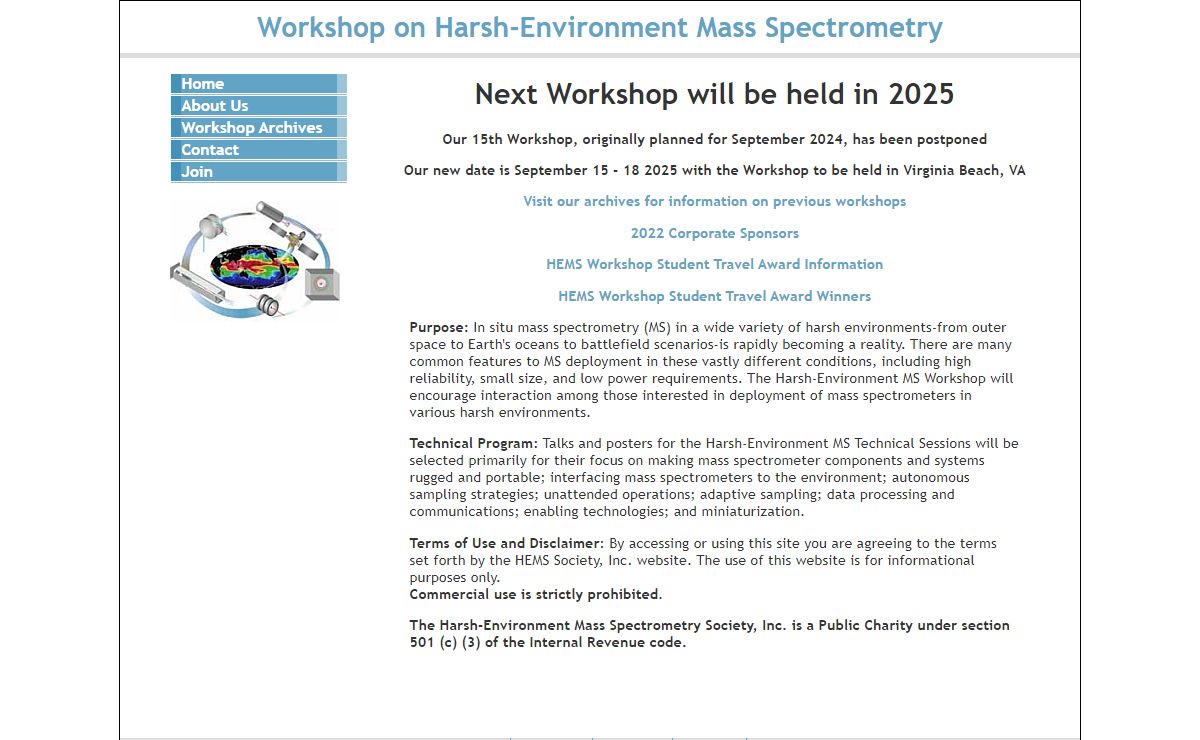Harsh Environment Mass Spectrometry Workshop