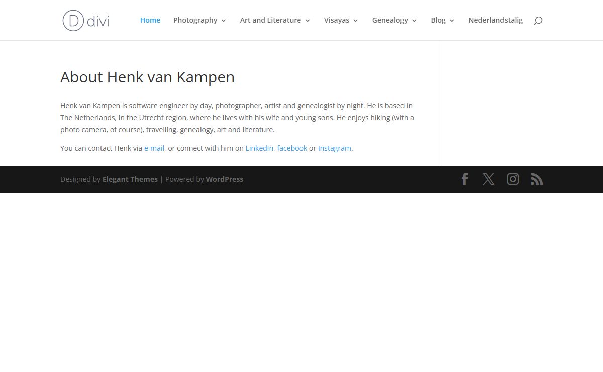 Henk van Kampen – Art. Literature. History. Photography. Genealogy. Graveyards.
