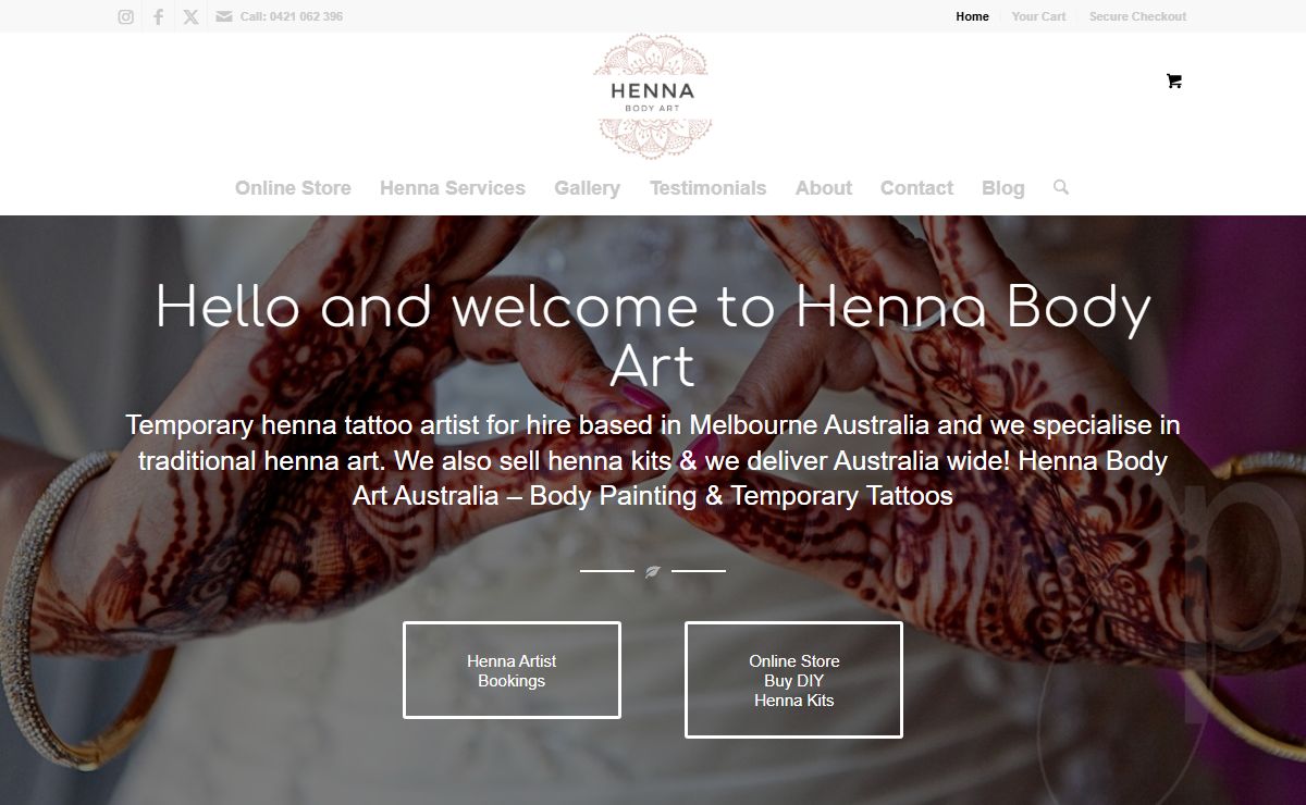 Hire henna artist or buy DIY henna kits inc. henna paste kit & powder kit online