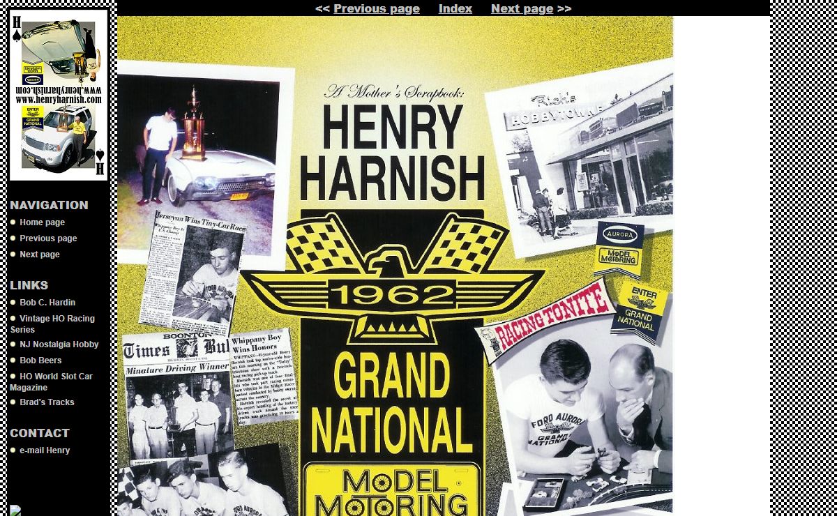 Henry Harnish - HO Slot Car Racing Champion - A Mother's Scrapbook
