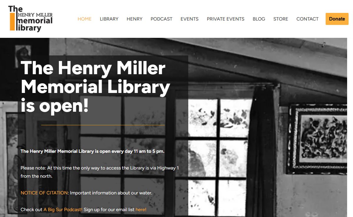 The Henry Miller Memorial Library