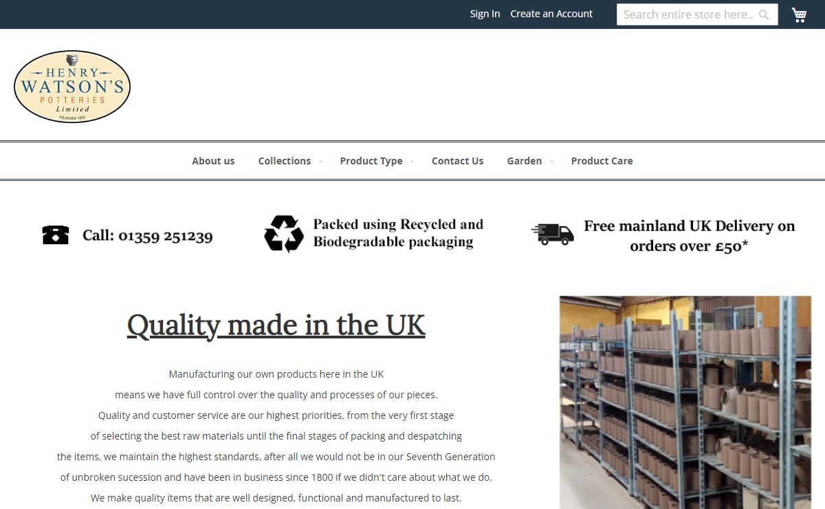 Henry Watson's Pottery| Made in England Kitchenware and Tableware