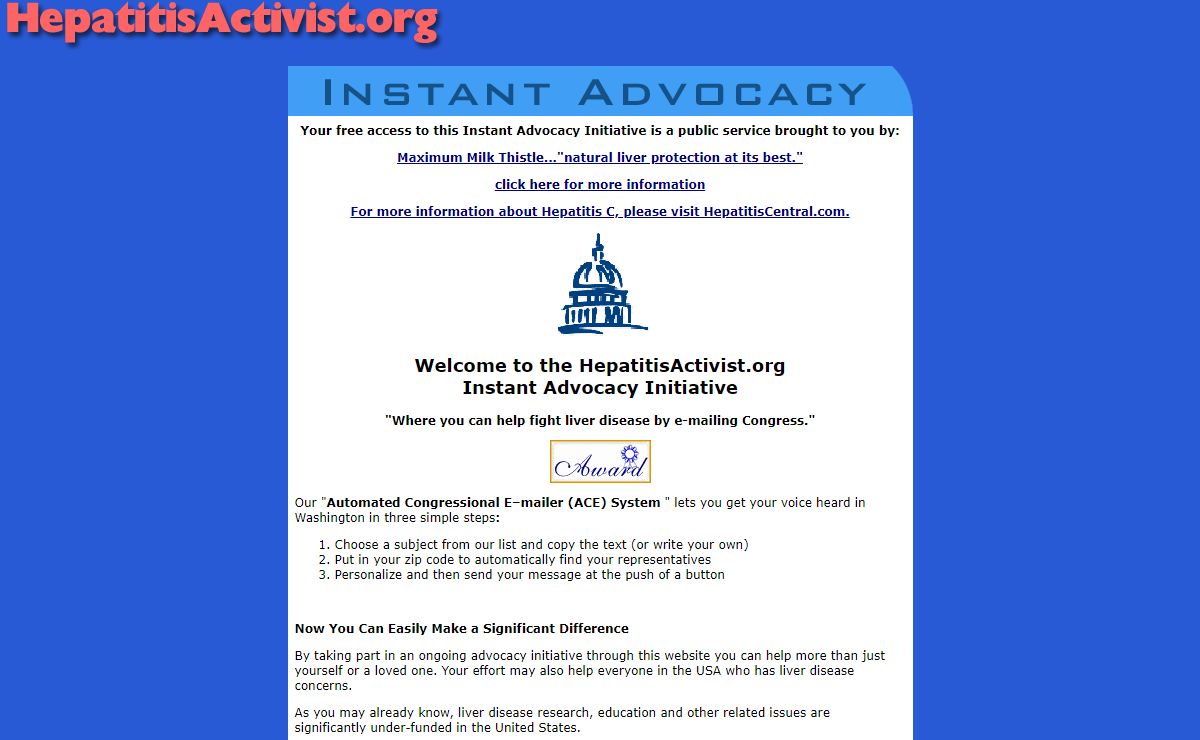 Hepatitisactivist.org: Instant Advocacy Initiative