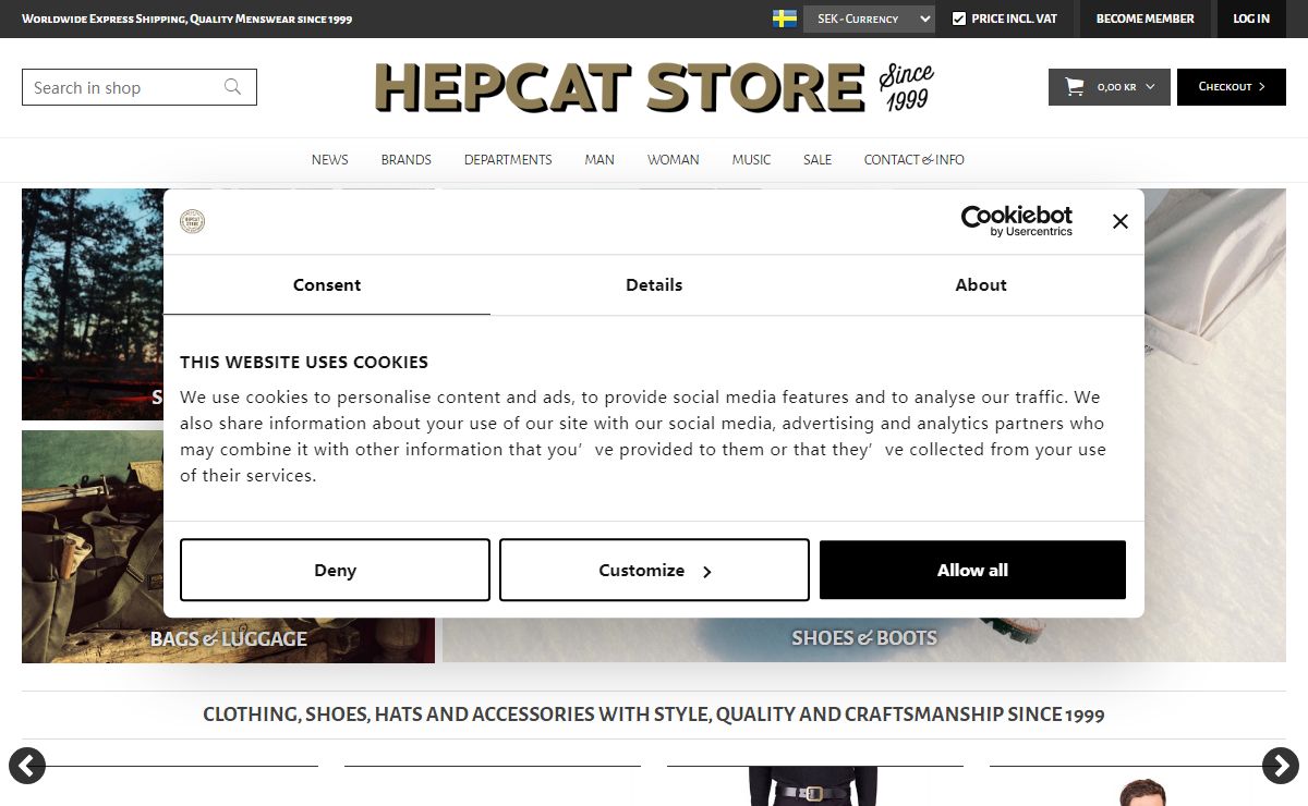Quality Heritage Clothing & Lifestyle Accessories | HepCat Store in Lund & online