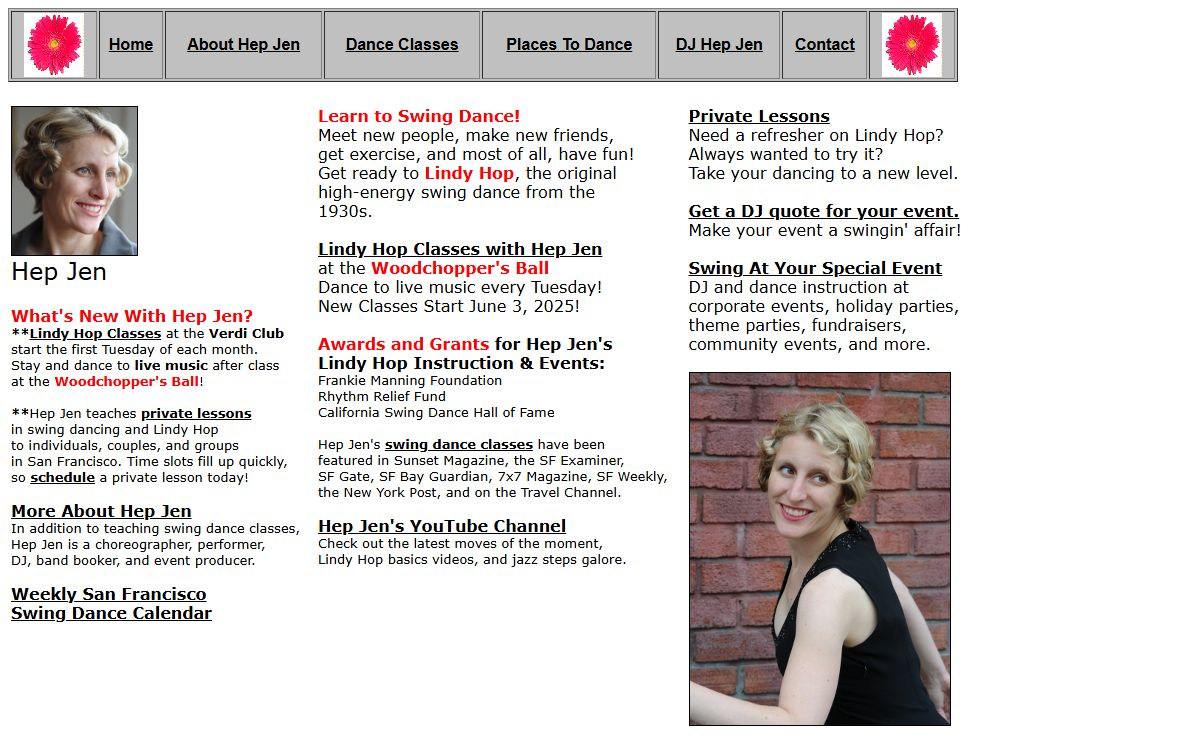 Hep Jen, Swing Dance & Lindy Hop Instructor and DJ in San Francisco