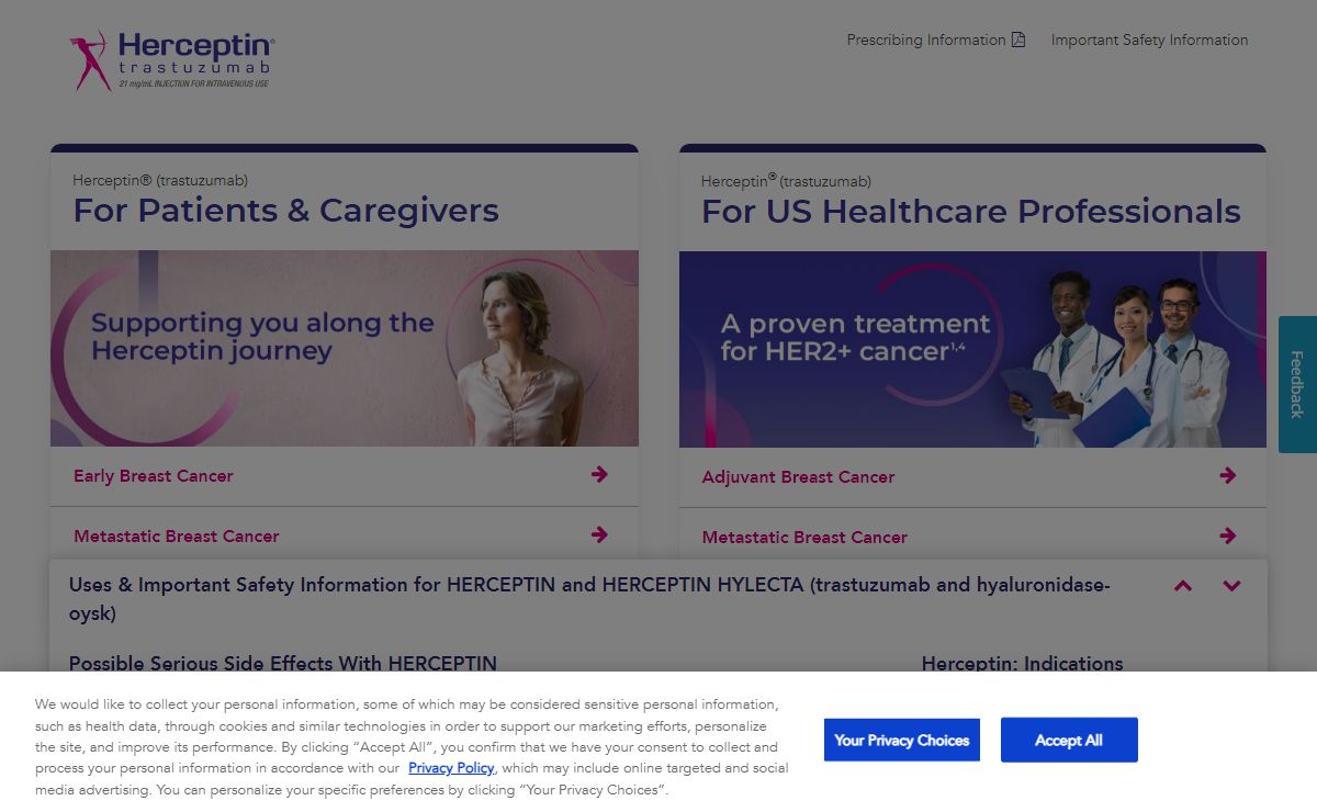 HER2+ Breast & Stomach Cancer Treatment Option | Herceptin® (trastuzumab)